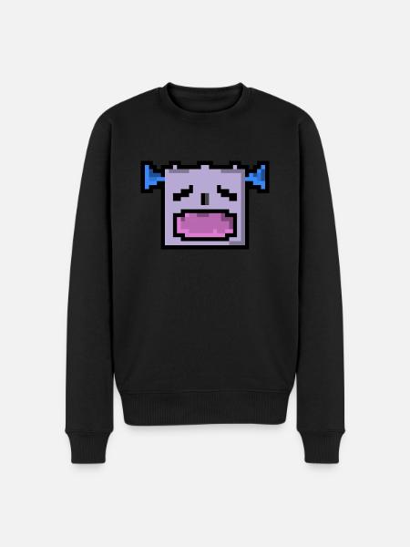 Pixel LOL - Männer Premium Bio Pullover - Schwarz
