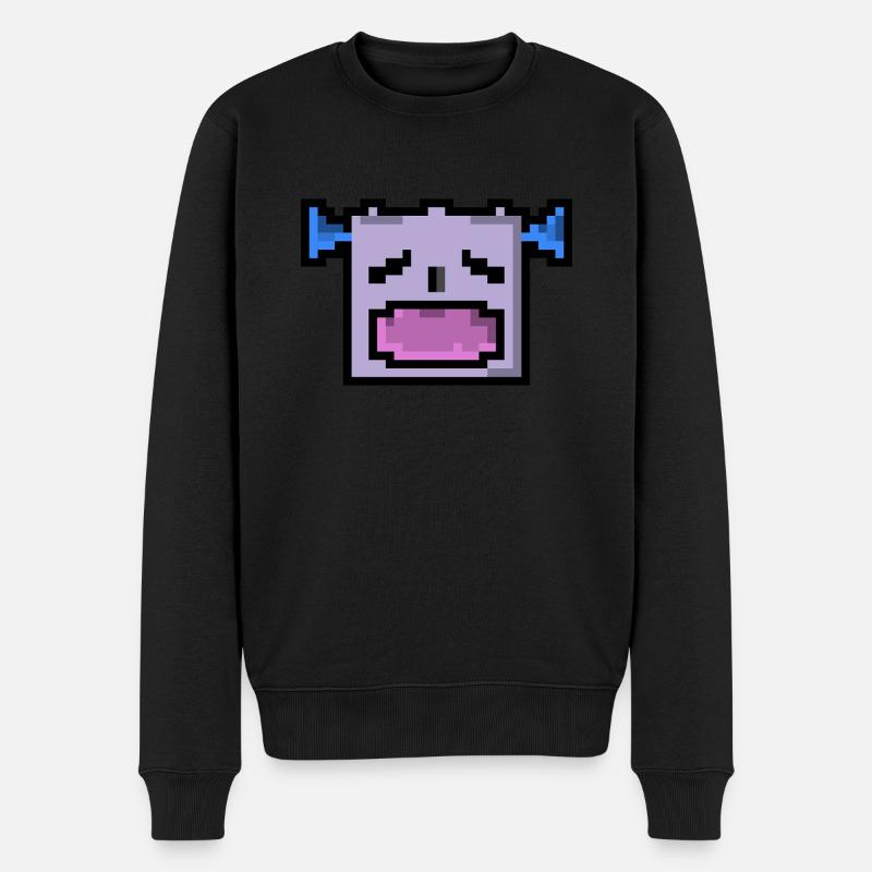 Pixel LOL - Männer Premium Bio Pullover - Schwarz