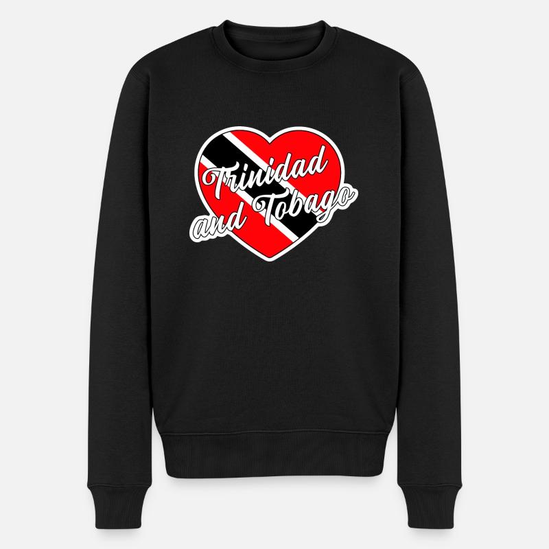 Trinidad und Tobago - Männer Premium Bio Pullover - Schwarz