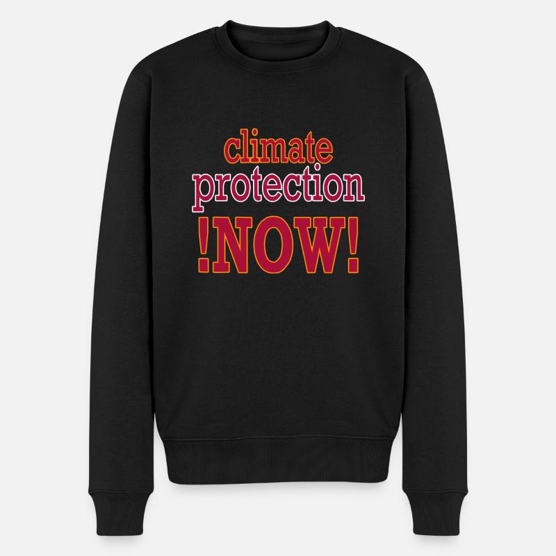 climate-protection-now - Männer Premium Bio Pullover - Schwarz
