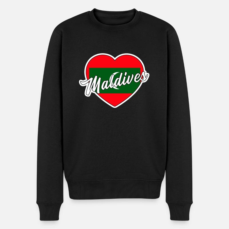 Malediven - Männer Premium Bio Pullover - Schwarz