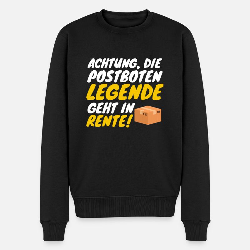 Postboten legende geht in Rente Geschenk - Männer Premium Bio Pullover - Schwarz