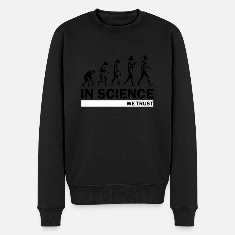 Science Evolution - Men's Premium Organic Jumper - black