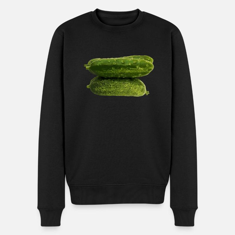 Gewürzgurke - Männer Premium Bio Pullover - Schwarz