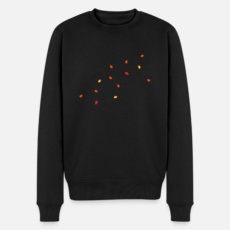 Herbstlaub - Männer Premium Bio Pullover - Schwarz