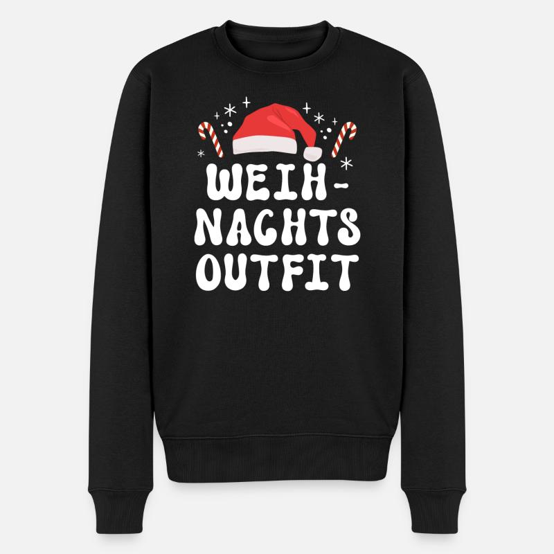 Weihnachten Weihnachtsoutfit Xmas - Männer Premium Bio Pullover - Schwarz