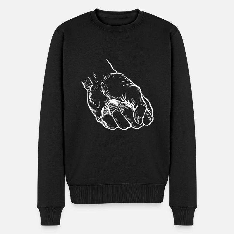 Poing combat combattant - Pull Premium bio Homme - noir
