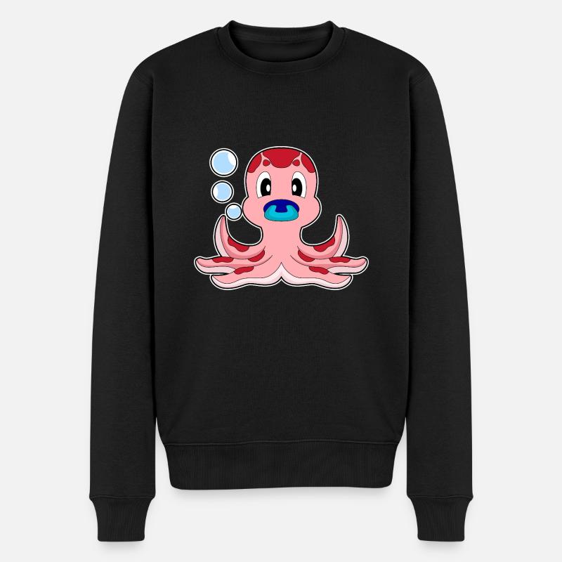 Sucette Octopus Baby - Pull Premium bio Homme - noir