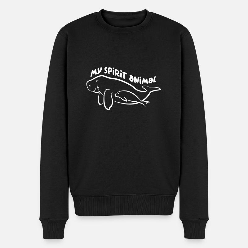 J’aime dugongs Lamantins mon - Pull Premium bio Homme - noir