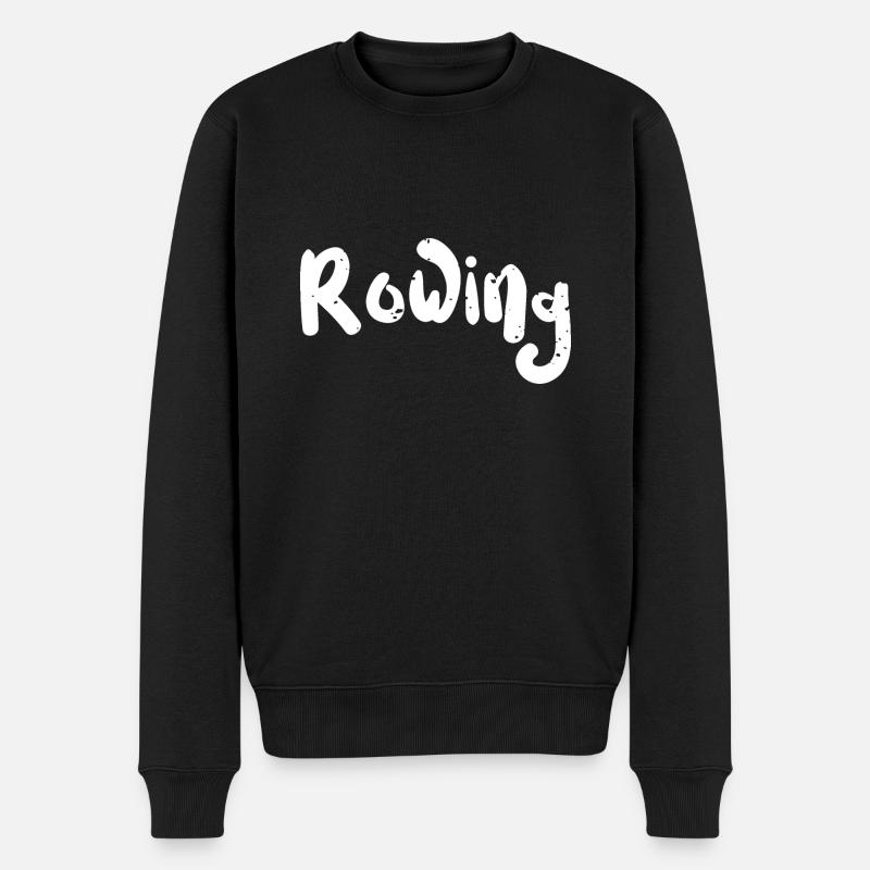 Rowing - Boating - Männer Premium Bio Pullover - Schwarz