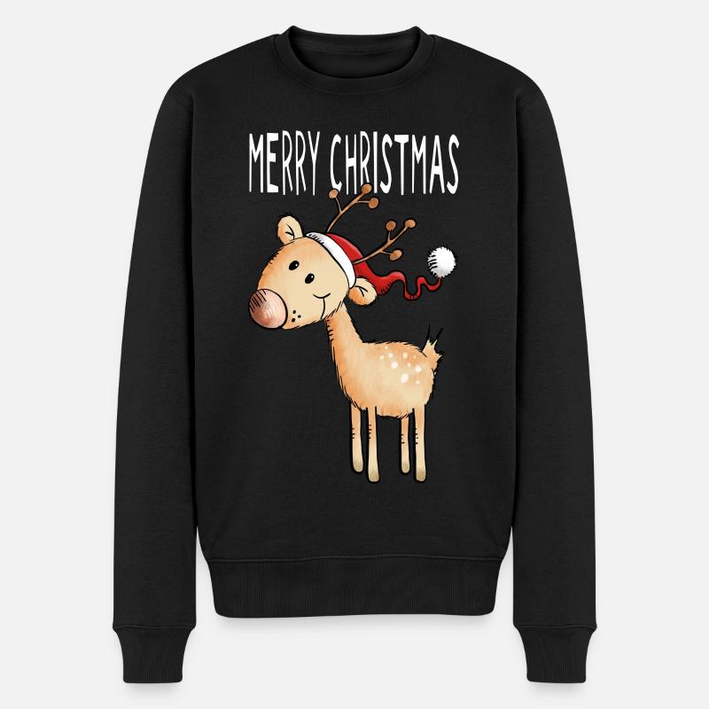 Merry Christmas Renne - Pull Premium bio Homme - noir