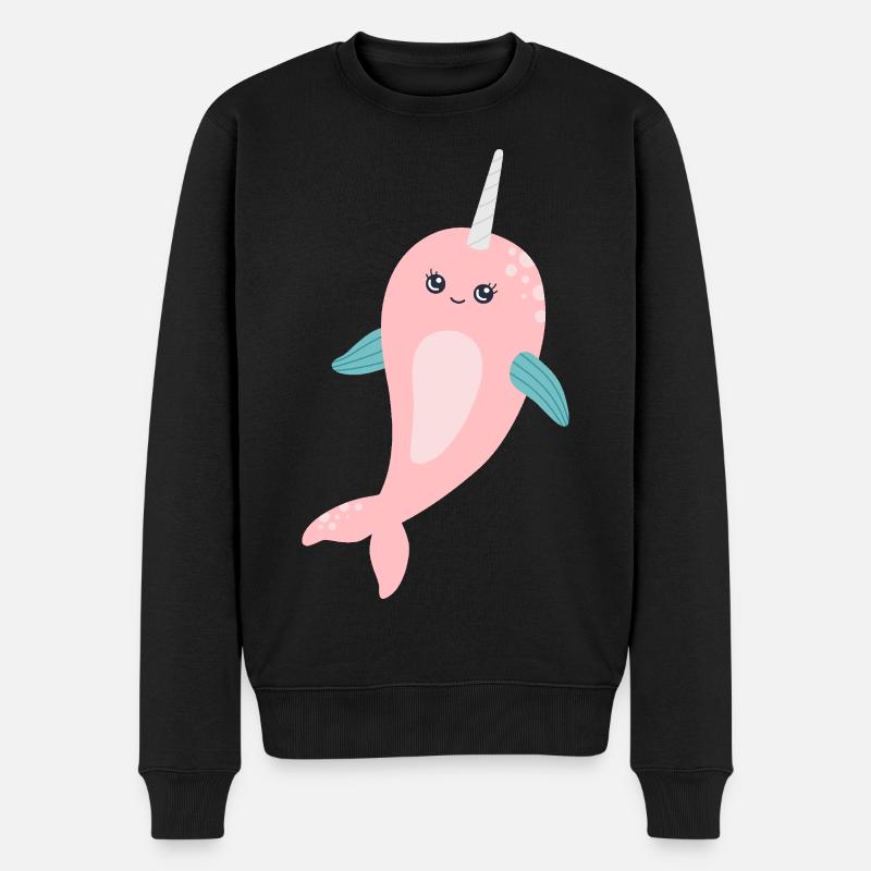 Narval licorne de mer - Pull Premium bio Homme - noir