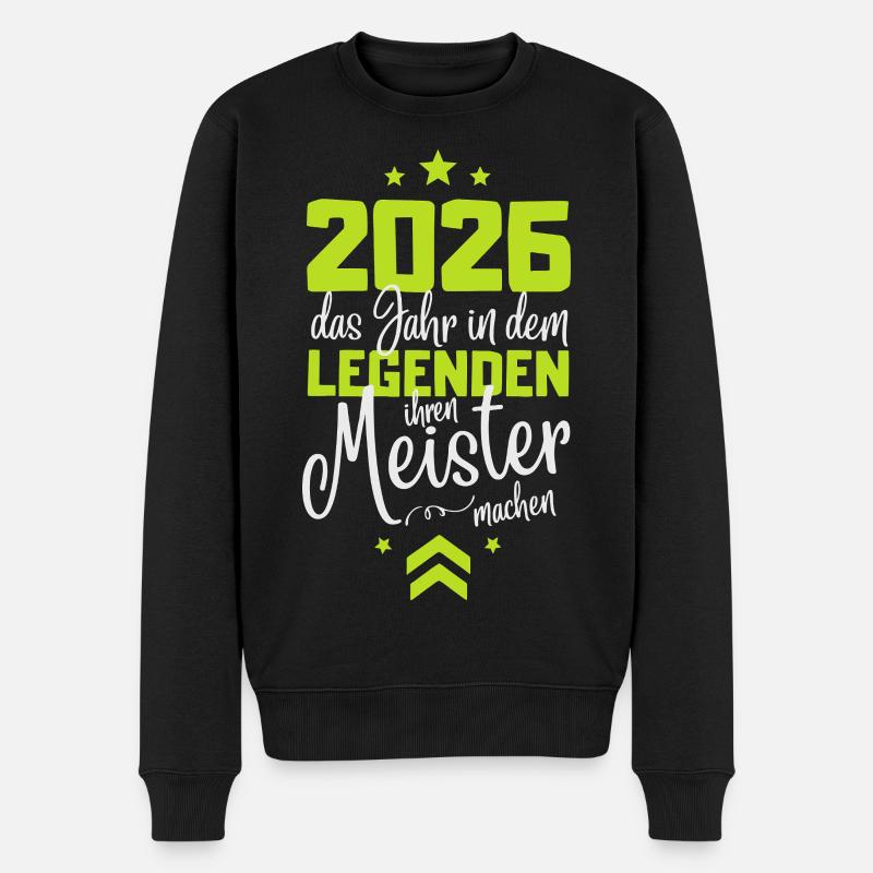 Meisterprüfung 2026 Legenden machen ihren Meister - Männer Premium Bio Pullover - Schwarz
