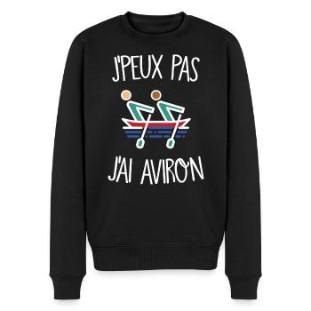 J'peux pas j'ai aviron - Pull Premium bio Homme - noir - Devant - Nico (187cm)