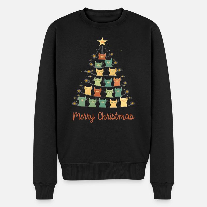 Joyeux Noël Chats - Pull Premium bio Homme - noir