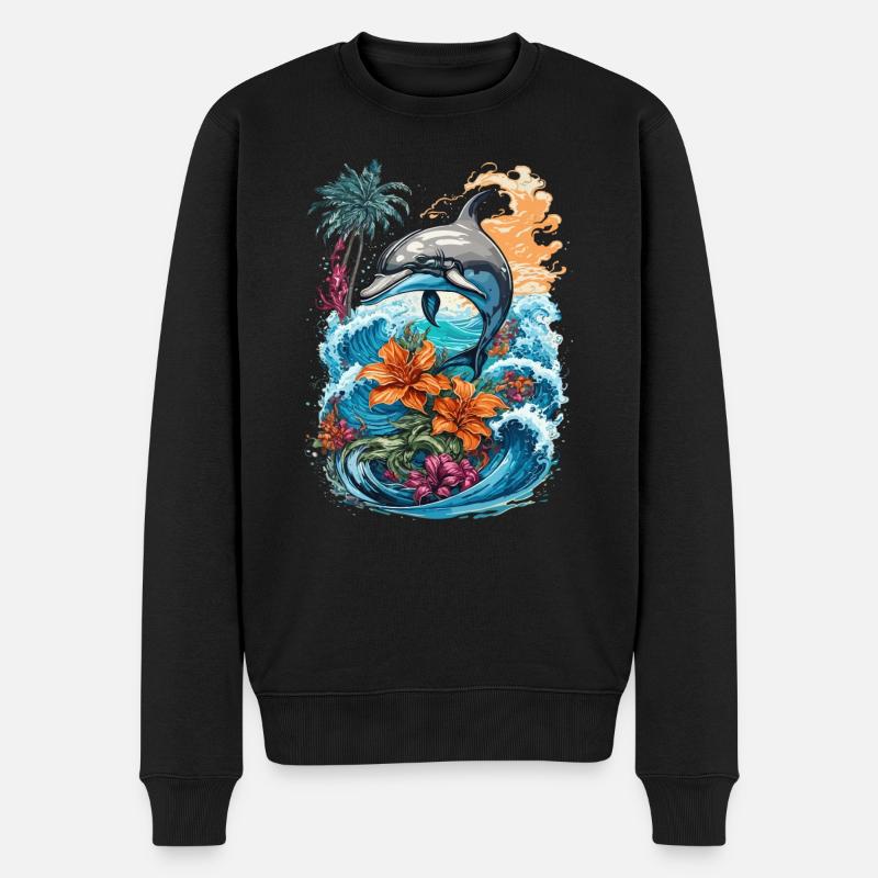 Dauphin mignon - Pull Premium bio Homme - noir