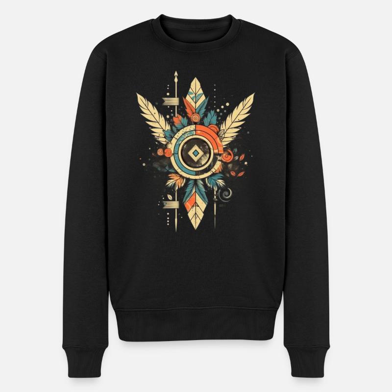 Dreamcatcher - Männer Premium Bio Pullover - Schwarz