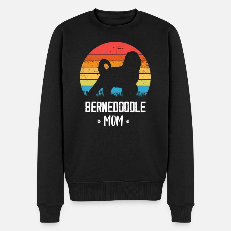 Bernedoodle Hund - Männer Premium Bio Pullover - Schwarz