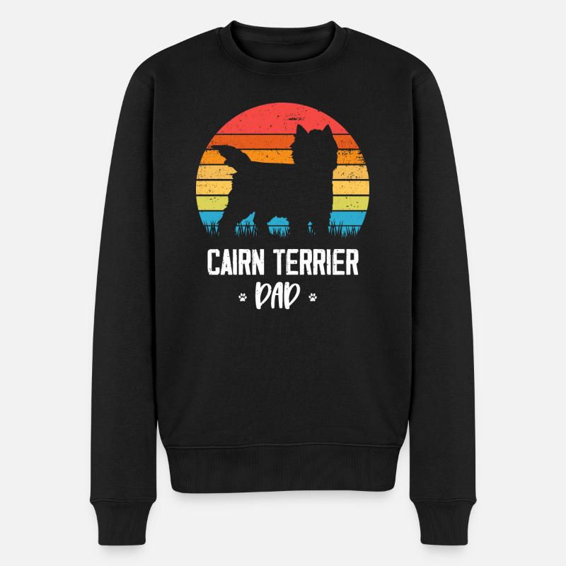Cairn Terrier - Männer Premium Bio Pullover - Schwarz