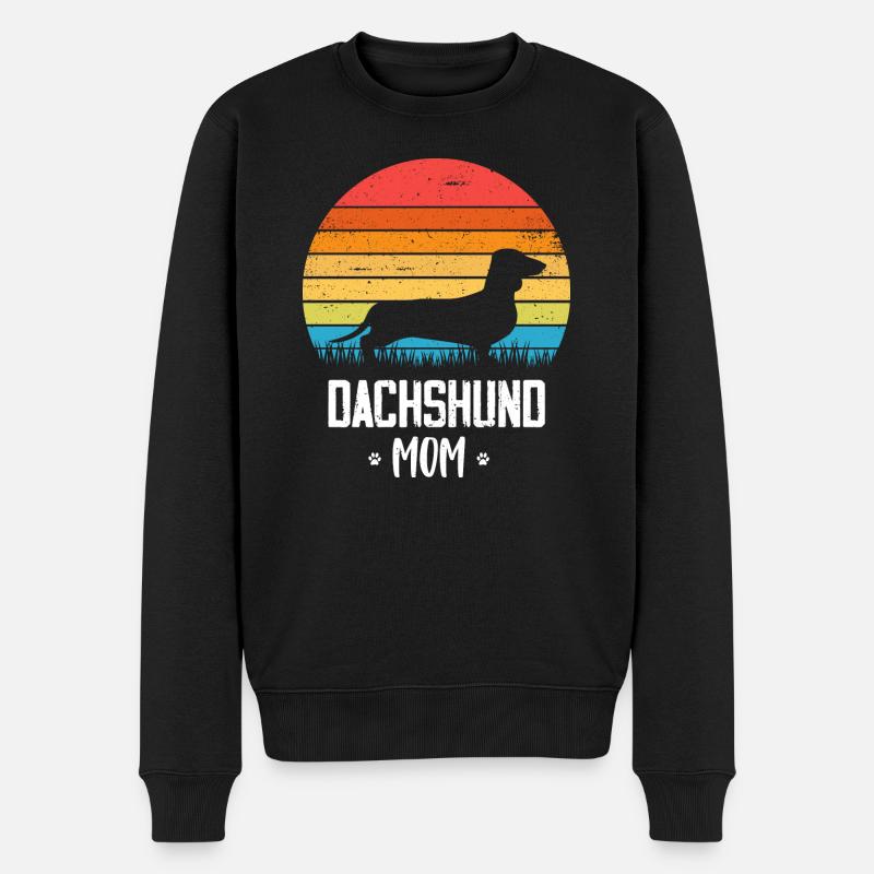 Dackel - Männer Premium Bio Pullover - Schwarz