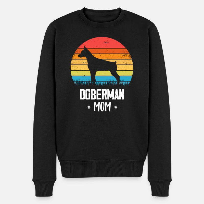 Dobermann - Männer Premium Bio Pullover - Schwarz