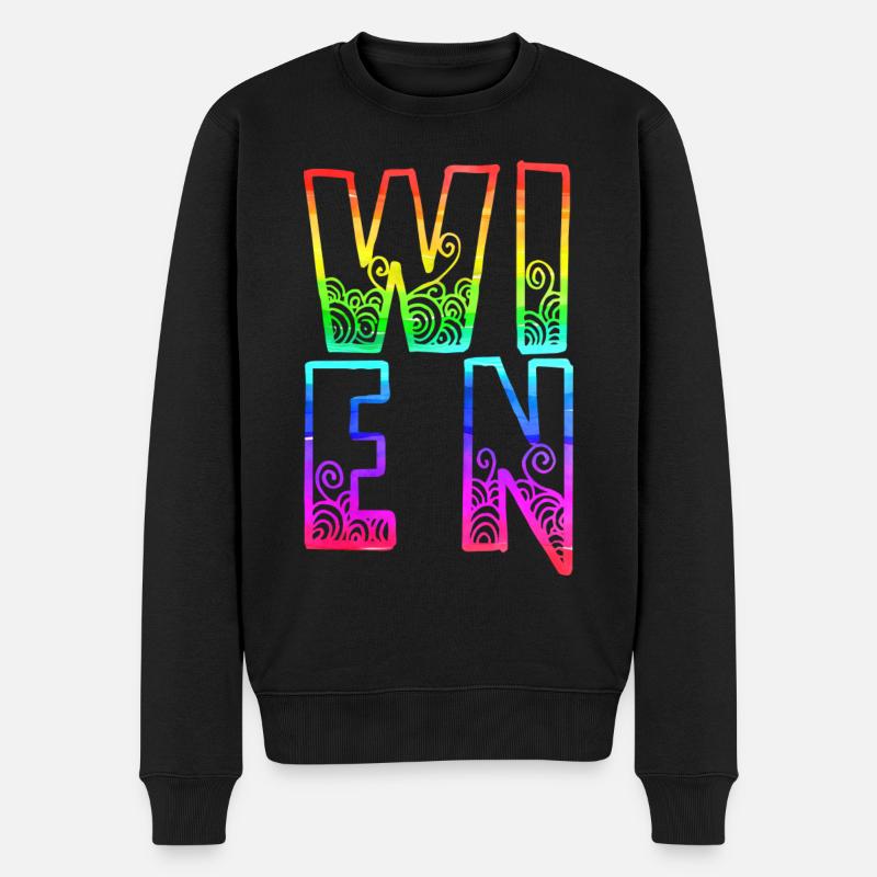 wien rs arc-en-ciel - Pull Premium bio Homme - noir