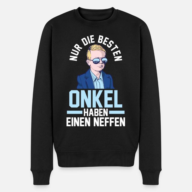 Onkel und Neffe - Männer Premium Bio Pullover - Schwarz