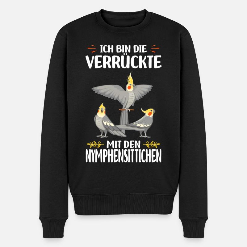 Nymphensittiche Geschenke | Haustiere Vogel Tiere - Männer Premium Bio Pullover - Schwarz