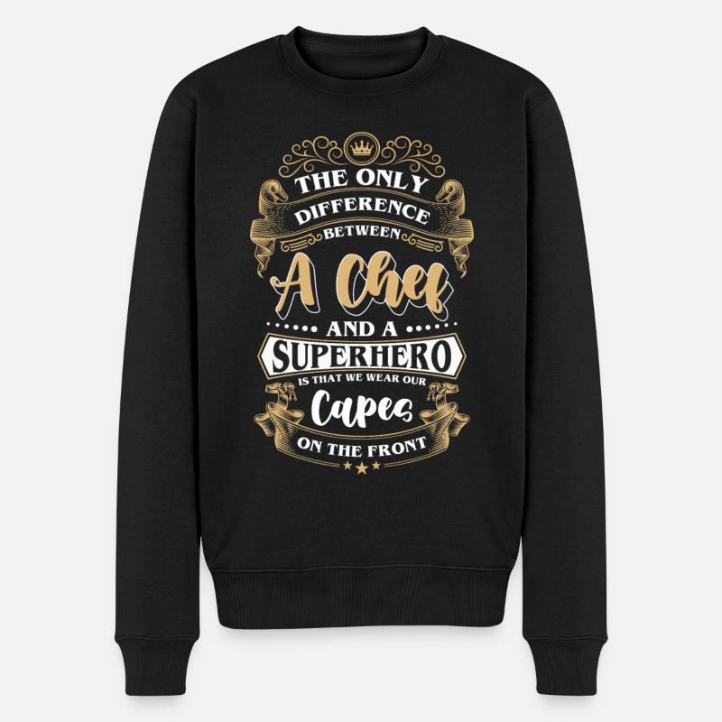 Küchenchef Küche Kochmütze Kochkunst - Männer Premium Bio Pullover - Schwarz