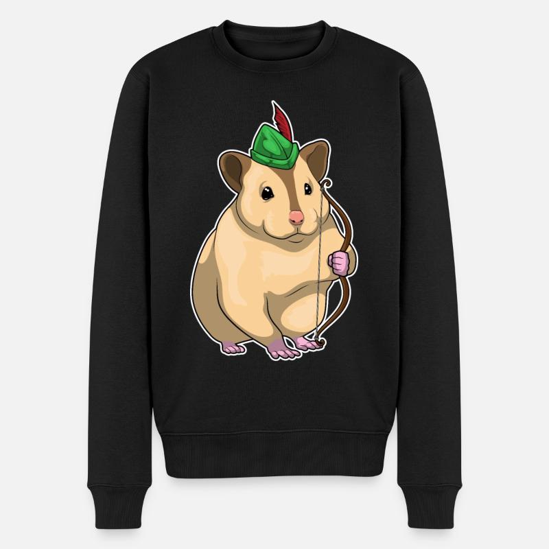 Hamster Archer Bow - Pull Premium bio Homme - noir