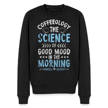 Kaffee Espresso Cappuccino Tasse - Männer Premium Bio Pullover - Schwarz - Vorne - Nico (187cm)