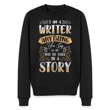 Writer Writing Journalist - Men's Premium Organic Jumper - black - Front - Nico (187cm)