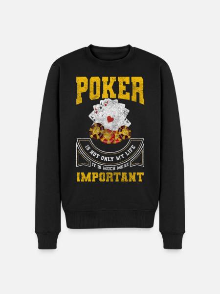 Card Player Cards Blackjack Bluff - Men's Premium Organic Jumper - black