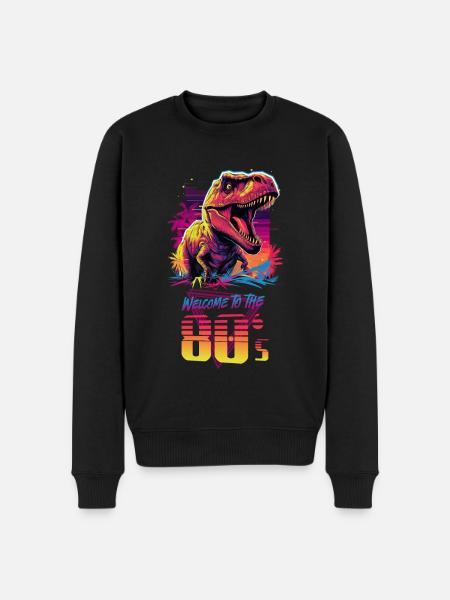 Weclometo the 80s - Männer Premium Bio Pullover - Schwarz