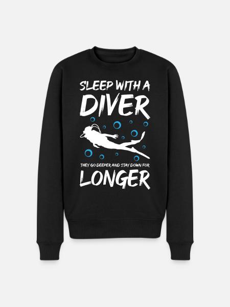 Sleep With A Diver - Men's Premium Organic Jumper - black