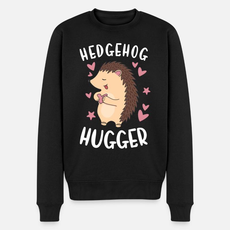 Hedgie Hérisson Hugger Hérisson - Pull Premium bio Homme - noir