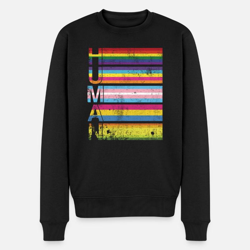 Human Gay Pride - Pull Premium bio Homme - noir