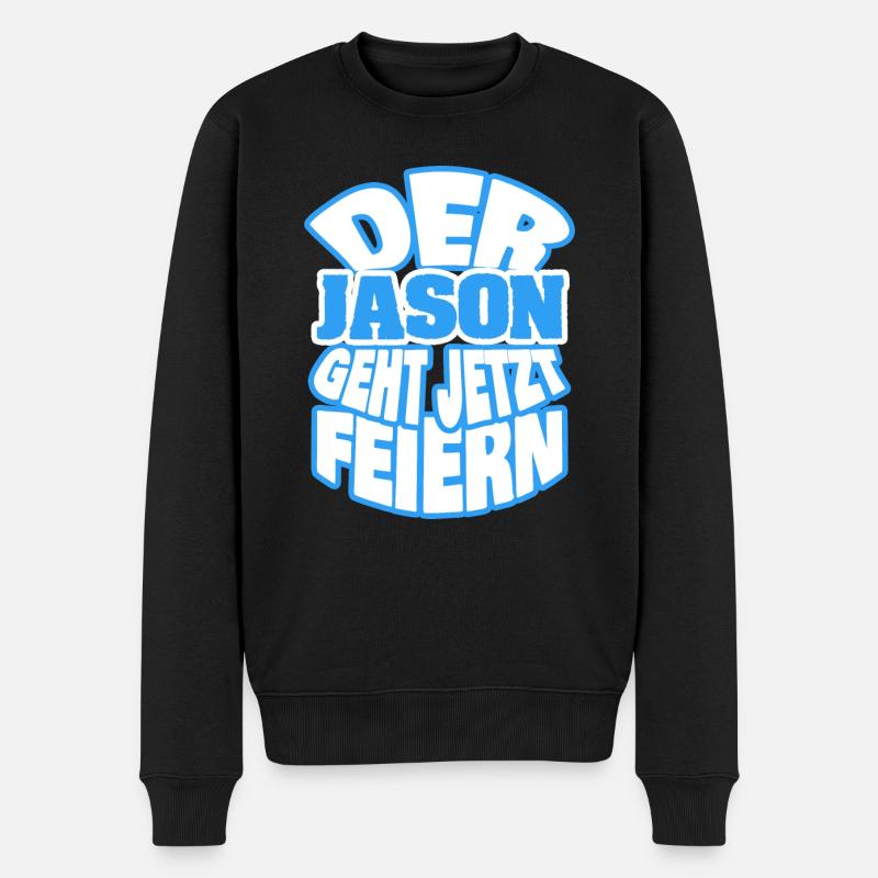 Jason - Männer Premium Bio Pullover - Schwarz