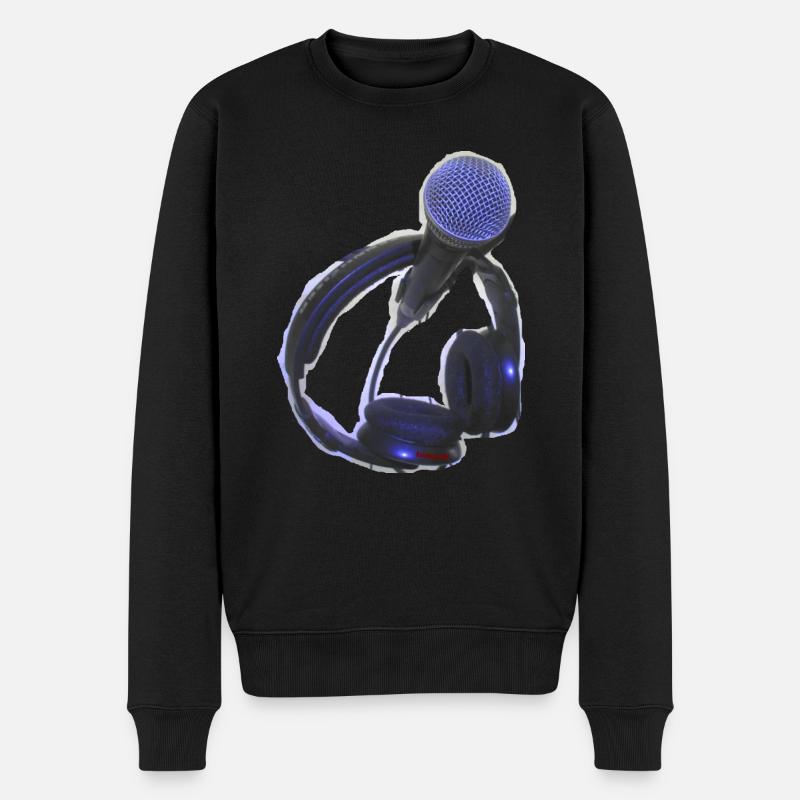 TOMZOFF Radio DJ - Männer Premium Bio Pullover - Schwarz