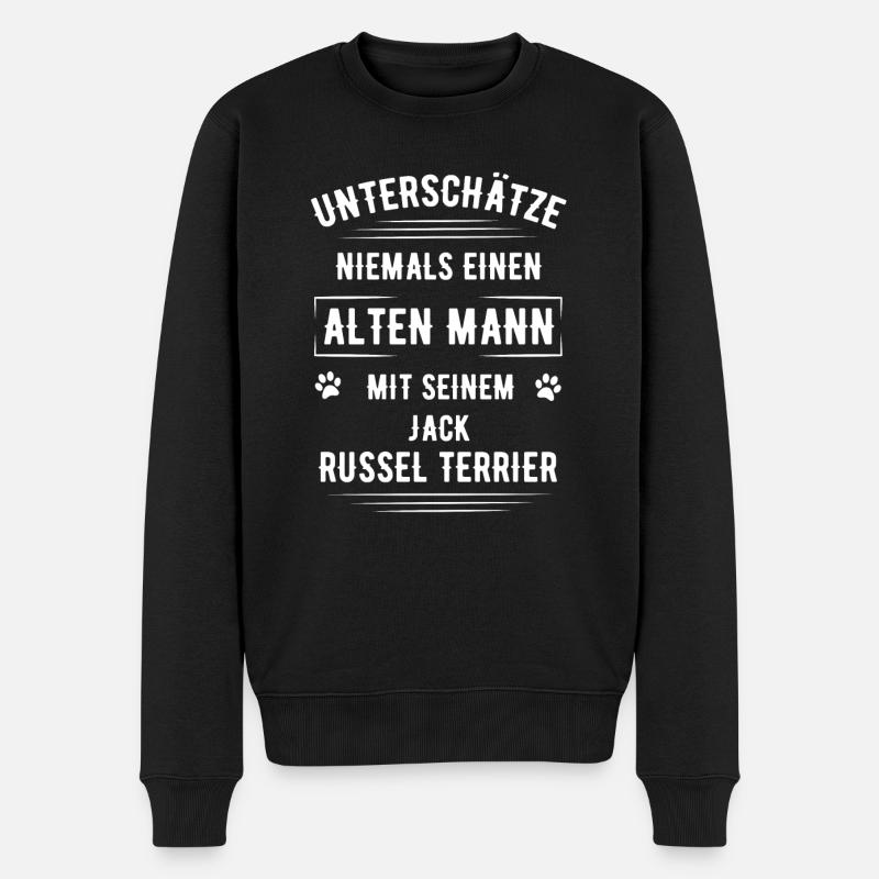 Jack Russell Terrier - Männer Premium Bio Pullover - Schwarz