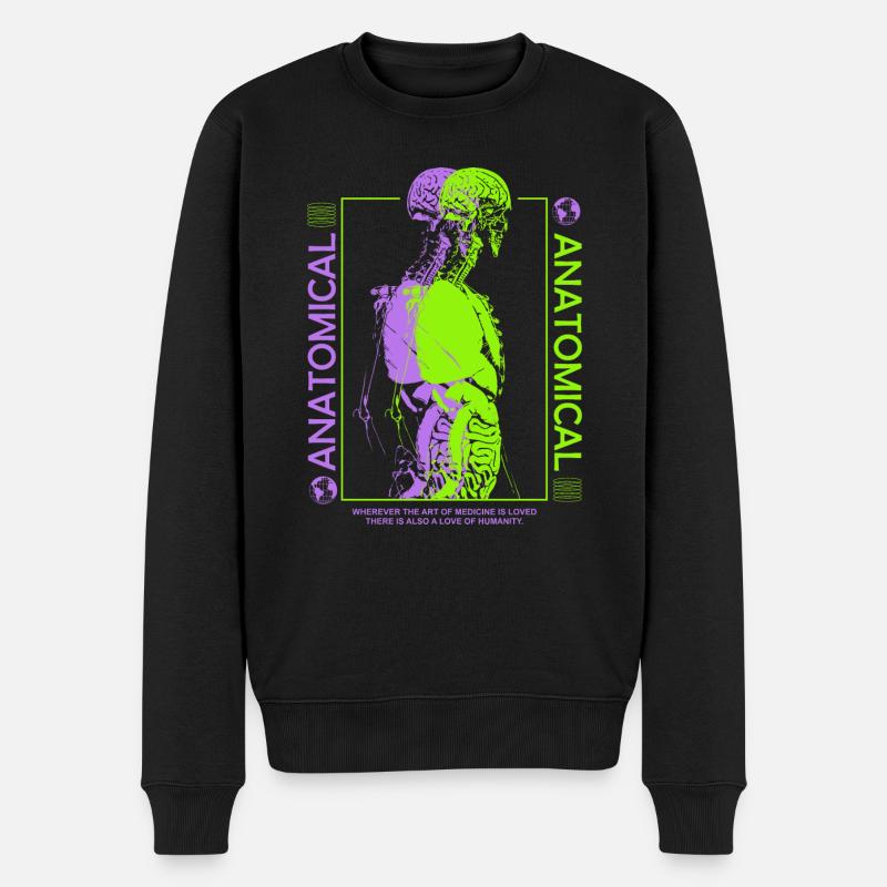 Anatomical Streetwear - Männer Premium Bio Pullover - Schwarz