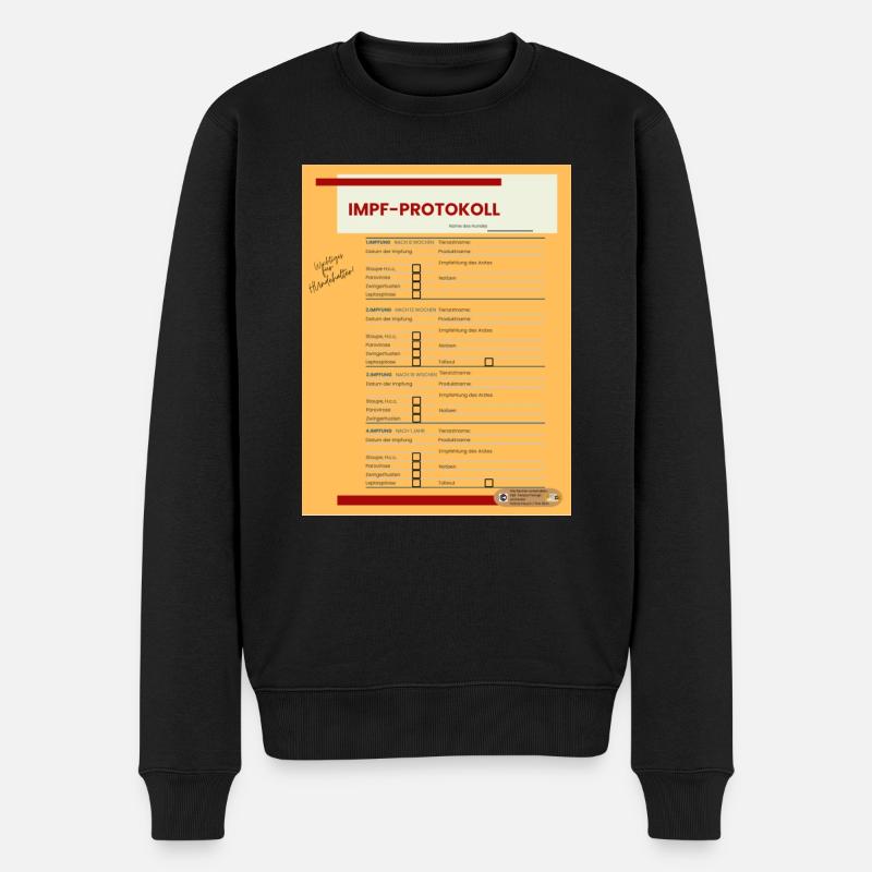 Protocole de vaccination - Pull Premium bio Homme - noir