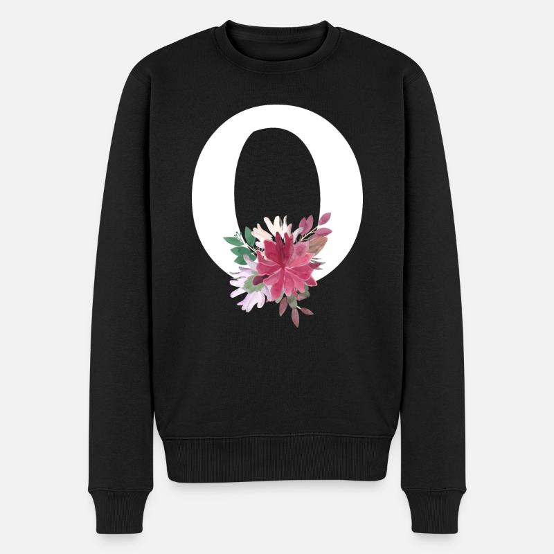 Blumenbrief - Männer Premium Bio Pullover - Schwarz