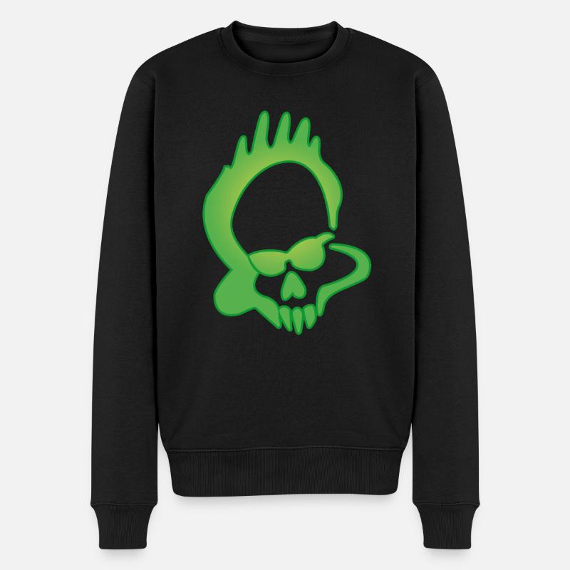Green Skull Mansi - Männer Premium Bio Pullover - Schwarz