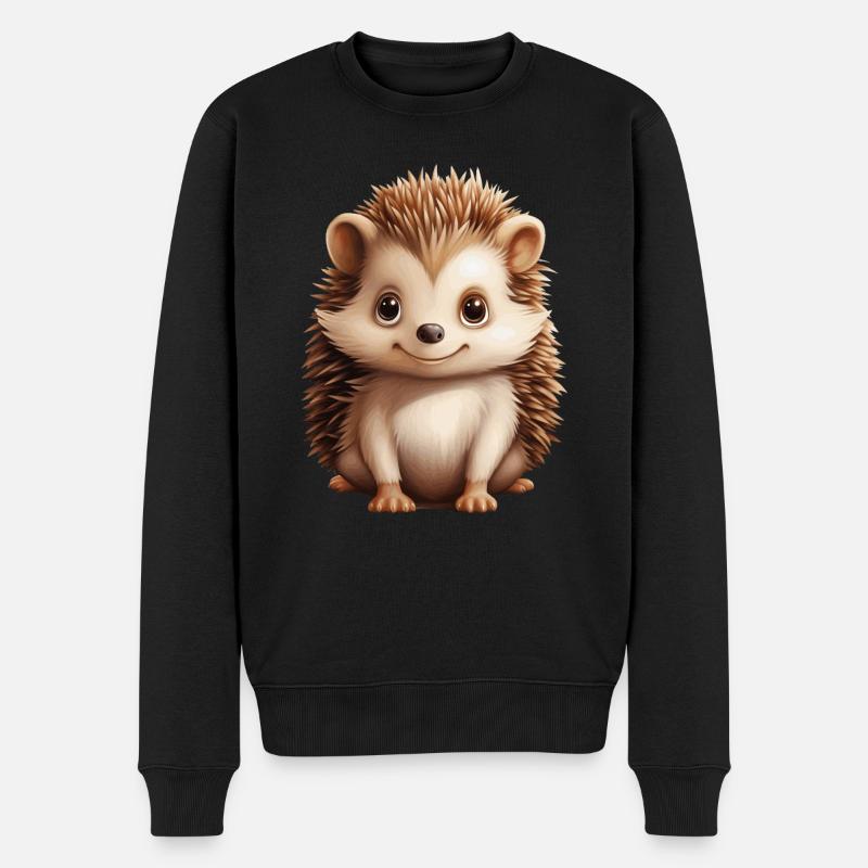mignon petit hérisson - Pull Premium bio Homme - noir