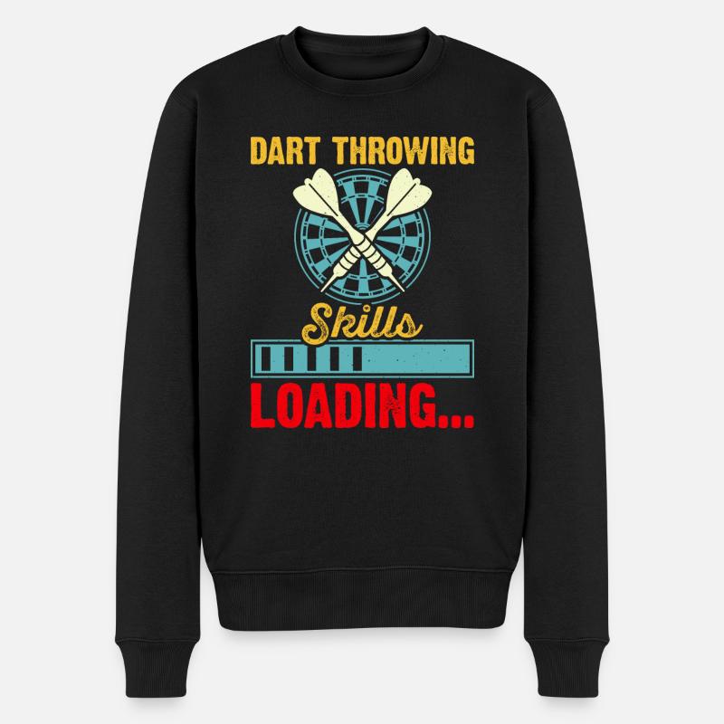 Darts - Dart Throwing Skills Loading... - Men's Premium Organic Jumper - black