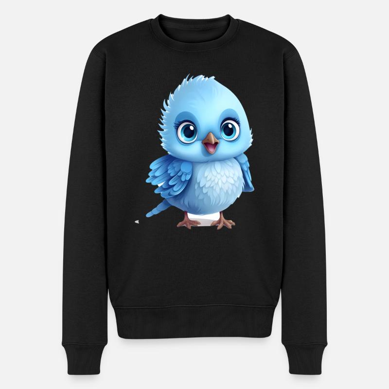 Cute Bird Baby - Männer Premium Bio Pullover - Schwarz