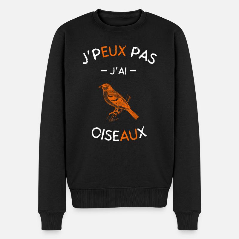 J'peux pas j'ai Oiseaux - Pull Premium bio Homme - noir