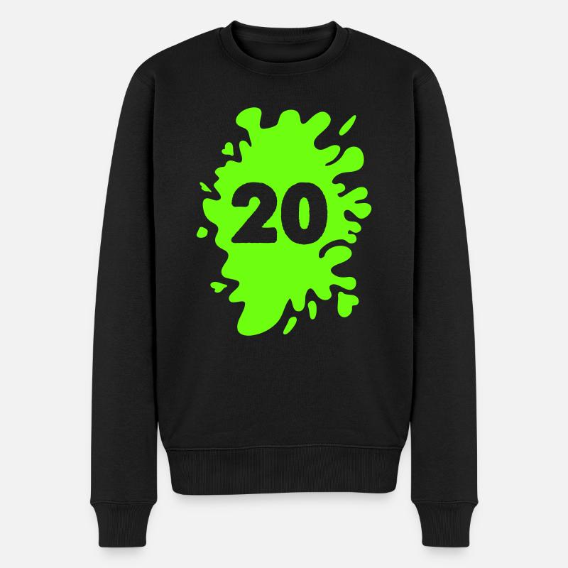 Klecks 20 - Männer Premium Bio Pullover - Schwarz