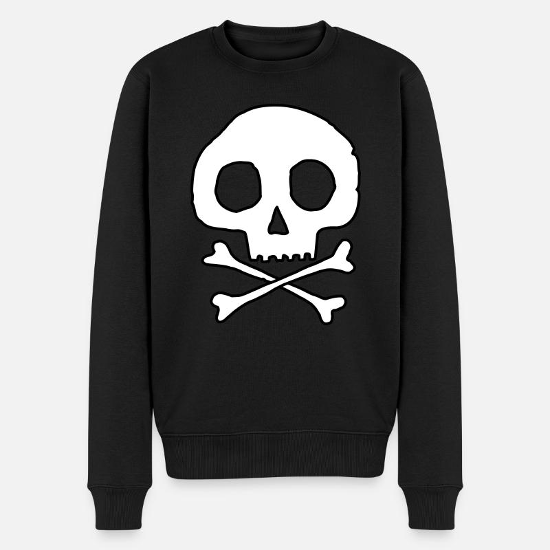 Crâne et os - Pull Premium bio Homme - noir